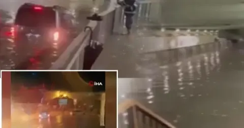 İstanbul'da yağış sonrası araçlar yine su altında kaldı