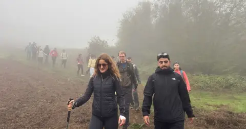Bursa'da Cumhuriyet Bayramı'na özel etkinlik! 8 kilometre yürüdüler