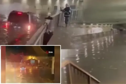 İstanbul'da yağış sonrası araçlar yine su altında kaldı