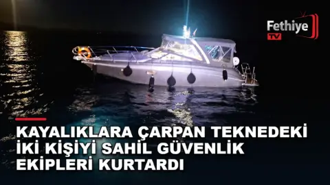 Kayalıklara Çarpan Teknedeki İki Kişiyi Sahil Güvenlik Ekipleri Kurtardı