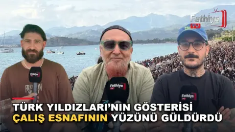 Türk Yıldızları’nın Gösterisi Çalış Esnafının Yüzünü Güldürdü