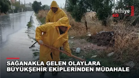 Sağanakla Gelen Olaylara Büyükşehir Ekiplerinden Müdahale