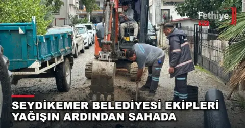 Seydikemer Belediyesi Ekipleri Yağışın Ardından Sahada