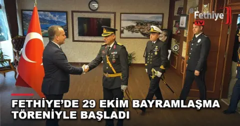 Fethiye’de 29 Ekim Bayramlaşma Töreniyle Başladı