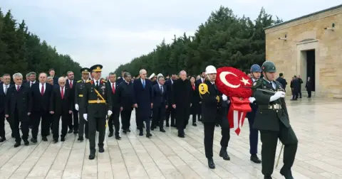 Cumhuriyetin 103. Yılında Devlet Erkanı Anıtkabir'de Buluştu