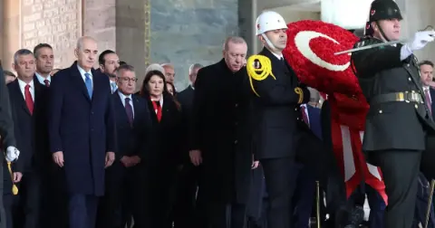Sunay Karamık, Cumhurbaşkanı Erdoğan ile Anıtkabir’i ziyaret etti
