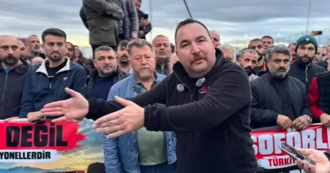 Edirne’de tır sürücülerinin eylemi 24 saattir sürüyor