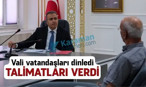 Vali Çiçek Karamanlı vatandaşlar dinledi, talimatları verdi