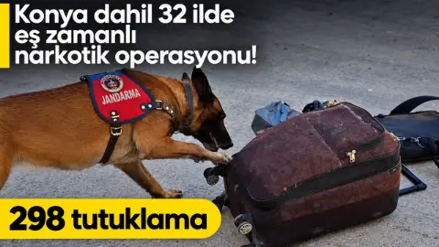 32 ildeki uyuşturucu operasyonlarında yakalanan 423 şüpheliden 298'i tutuklandı