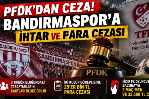 Pfdk’dan Bandırmaspor’a İhtar Ve Para Cezası