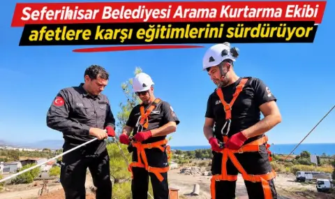 Seferihisar Belediyesi Arama Kurtarma Ekibi afetlere karşı eğitimlerini sürdürüyor