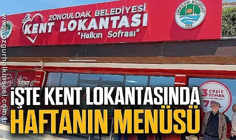 İşte Kent Lokantası'nda Haftanın Menüsü