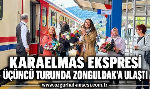 Turistik Karaelmas Ekspresi 120 yolcusuyla Zonguldak’a ulaştı