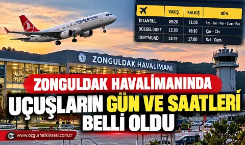 Zonguldak Havalimanında Uçuşların Gün Ve Saatleri Belli Oldu