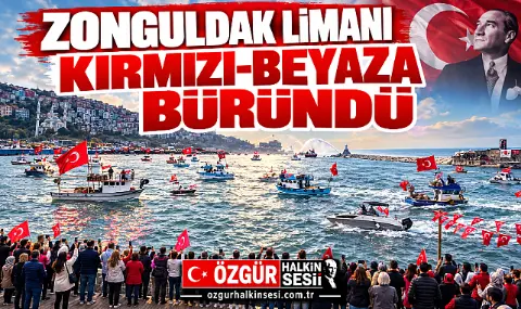 Zonguldak Limanı Kırmızı-beyaza Büründü