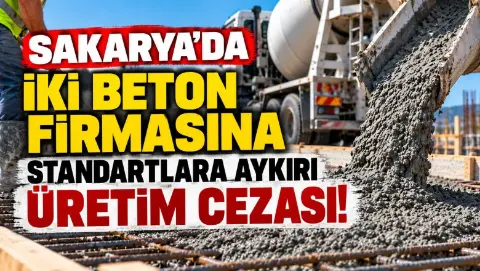 Sakarya’da iki beton firmasına ceza