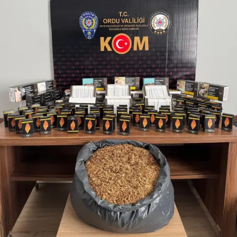 Ünye’de Kaçak Tütün Operasyonu: 7 Bin 400 Makaron Ele Geçirildi