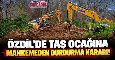 özdil’de Taş Ocağına Mahkemeden Durdurma Kararı!