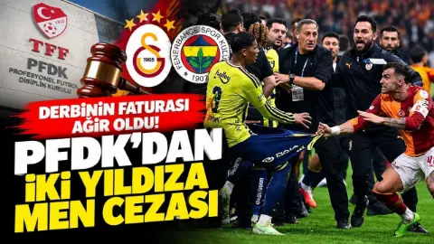 Galatasaray-Fenerbahçe derbisinin cezaları açıklandı