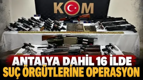 16 ilde suç örgütlerine operasyon: 55 kişi tutuklu