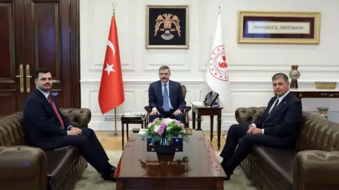 İçişleri Bakanı Çiftçi, Tugay'ı AK Partili İnan'ın da katıldığı kabulde ağırladı